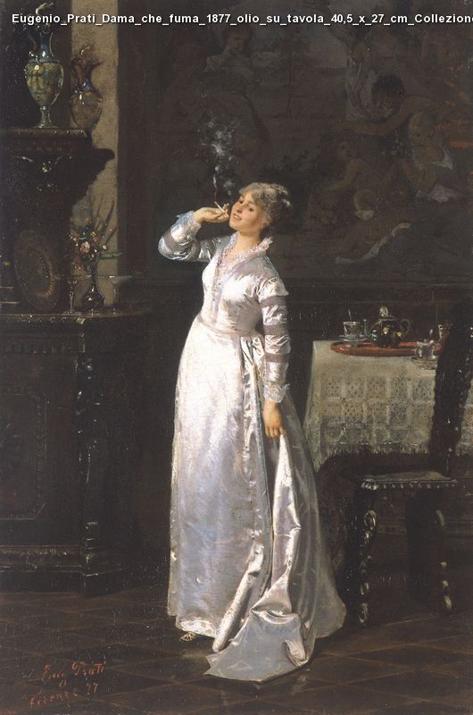 Eugenio_Prati_Dama_che_fuma_1877_olio_su_tavola_40,5_x_27_cm_Collezione_privata_Trento